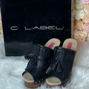 Tassel Platform Mules